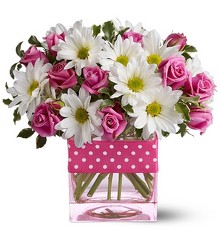Teleflora's Polka Dots and Posies from Kinsch Village Florist, flower shop in Palatine, IL